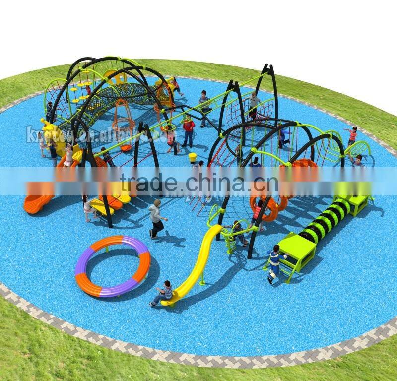 adventure outdoor amusement park fitness equipment with slides and climbs
