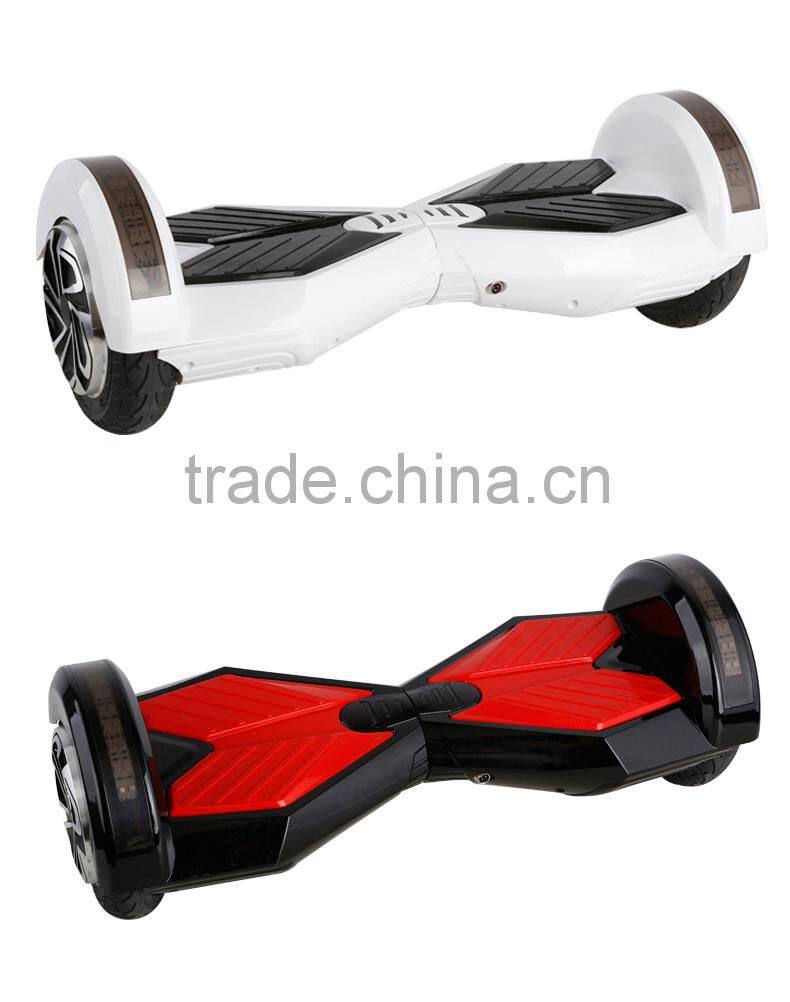 2015 2 wheels 8 inch self-balance skate board howver board unicyle LED lights bluetooth