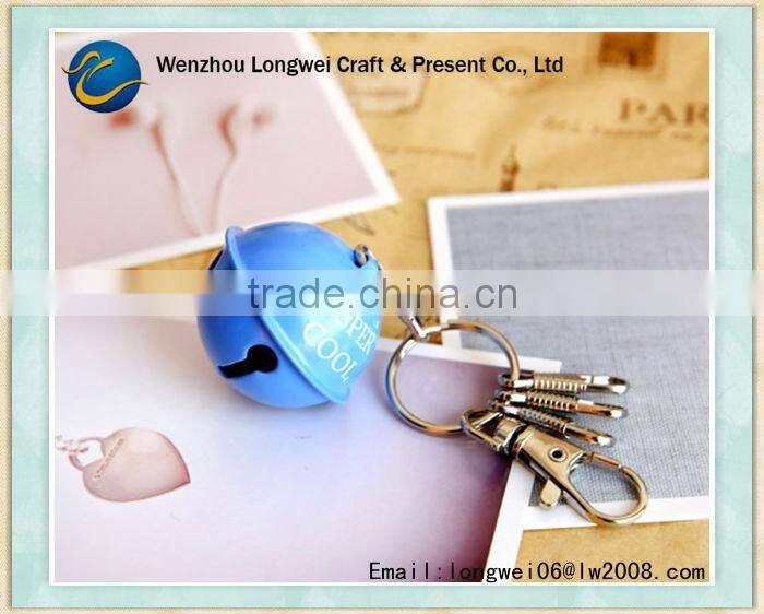 small bell shaped keychain metal/souvenir keychain/coin keychain