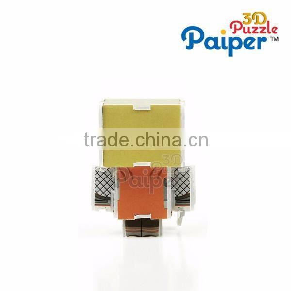 China supplier game paper puzzle 3d assemble toy for kids