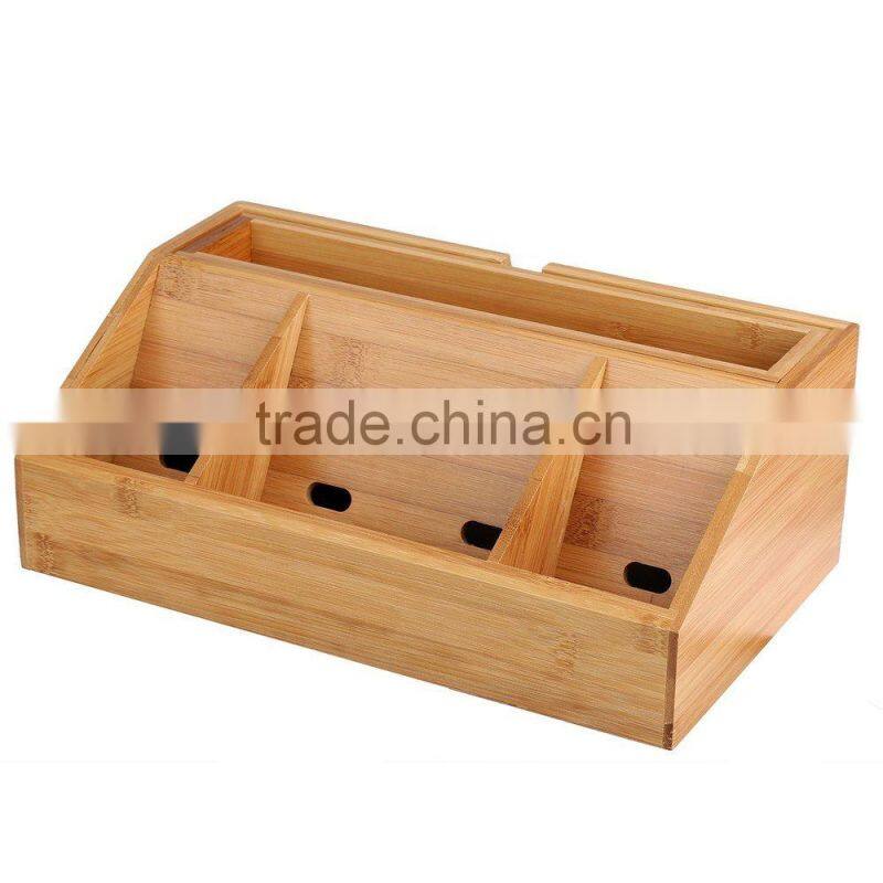 Bamboo Deluxe Charging Station storage rack Mobile phone appliances to storage