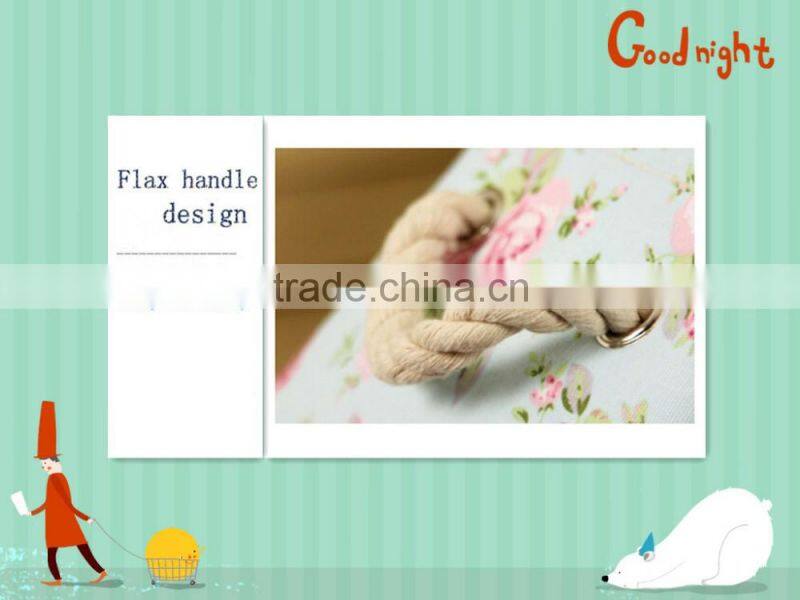 YIWU RODA 100%canvas fashionable floral high-capacity folding storage box