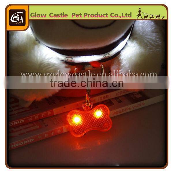 Safty LED Flash Pet Pendant With Note At Back