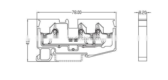 Phoenix Contact Push-in multi-conductor terminal blocks of the same shape 6mm 3 conductor UL RoHS