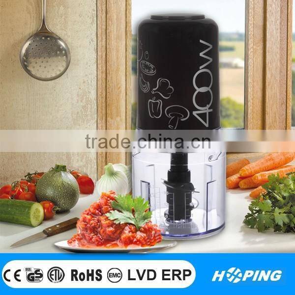 Electric food chopper/processor double blades
