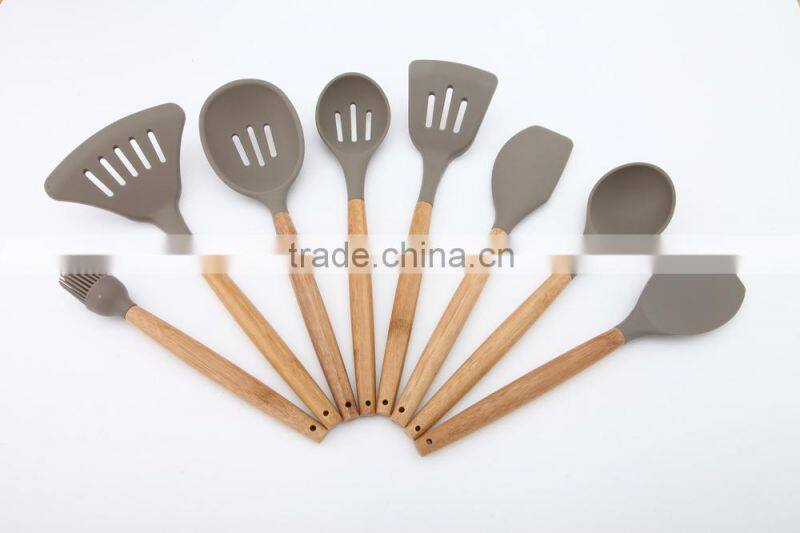 New product wood handle silicone kitchenware