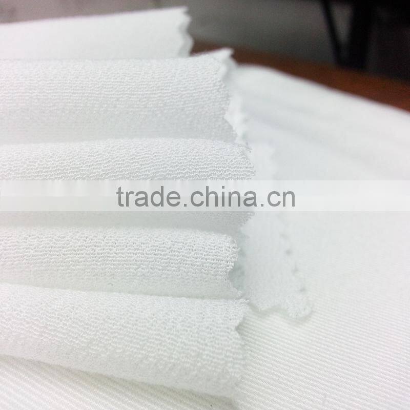 2015 xiangsheng richly crepe lily white rayon fabric
