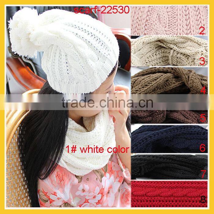Winter Cable Knitted Scarf