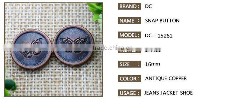 Wholesale Button with Coat Fastener Fabric Covered Snap Button for Clothing