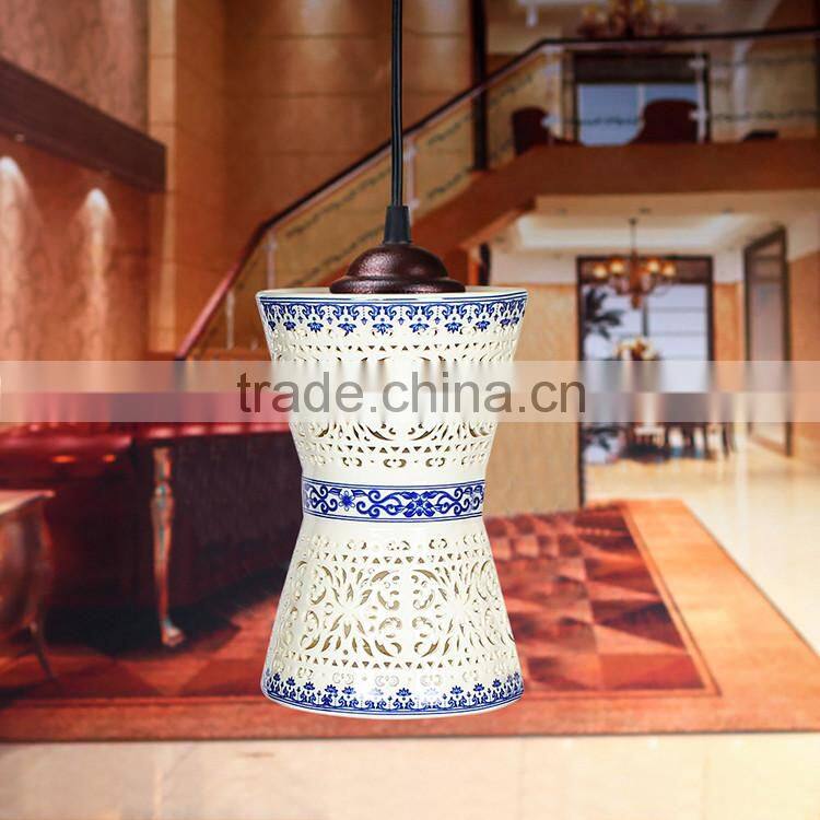Jingdezhen ceramic Hollow indoor pendant light fancy pendant light