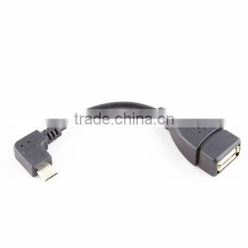 Right Angle Micro USB Host OTG Adapter Cable for Samsung Galaxy Tab 4 3 10.1 8.0