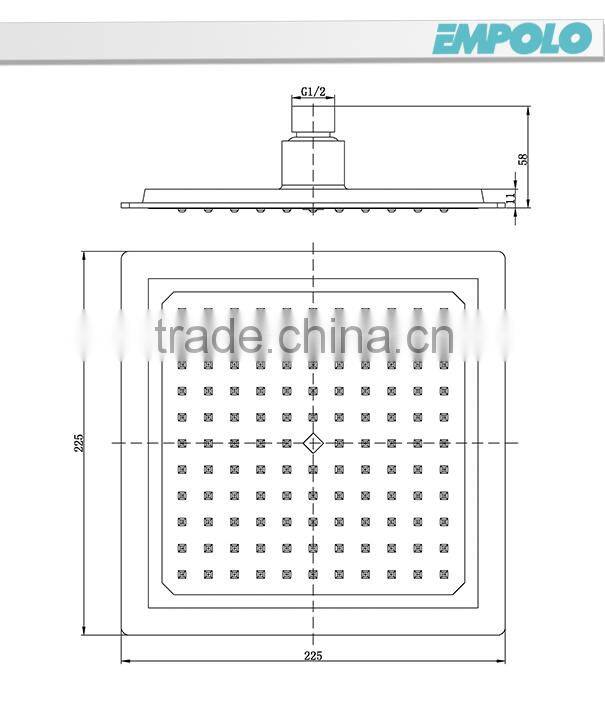 plastic top shower head 80855