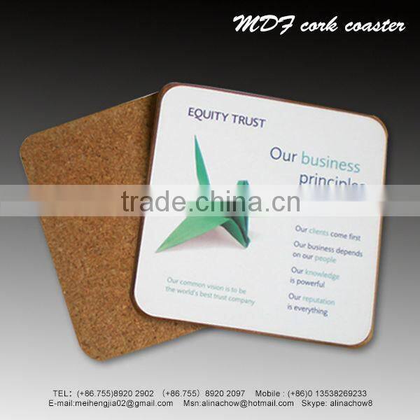 Special shape advertising cork coaster