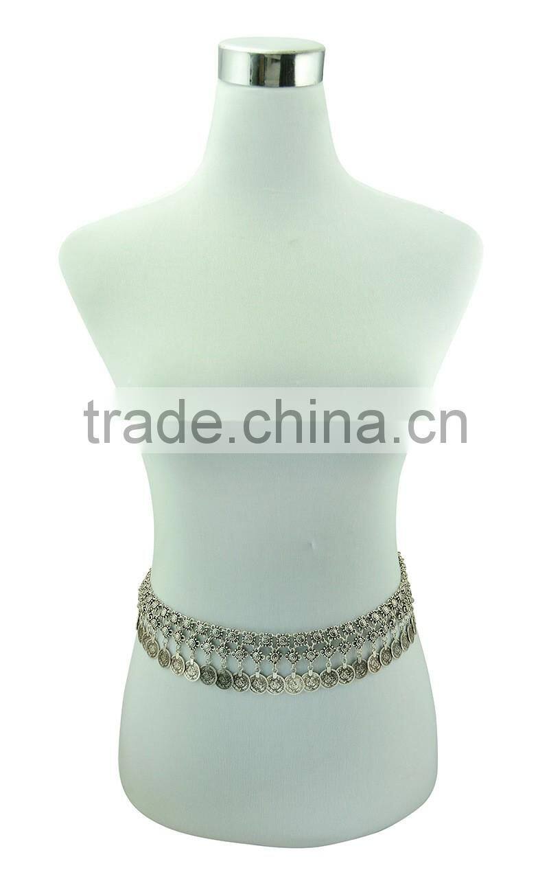 Fashion Gypsy Boho Hippie Shimmy Belt Belly Dancer Dangle Coins Waist Chain