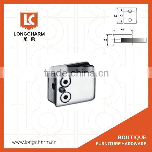 chrome glass Handrails mounting brackets supporting foot