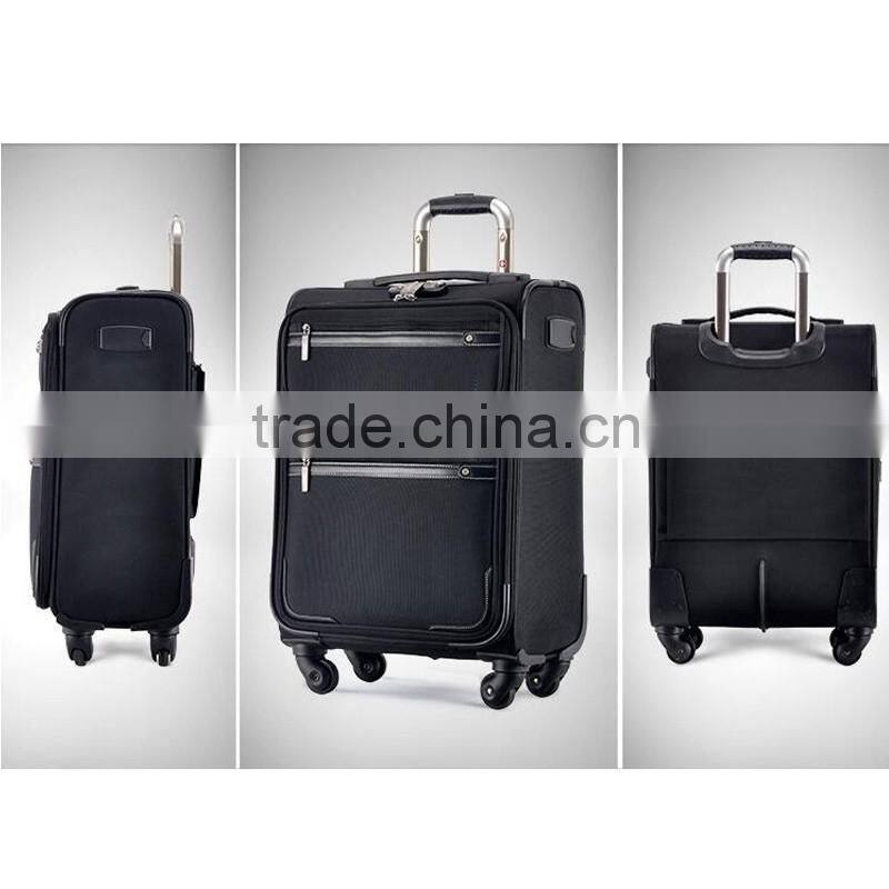 600D Polyester 360 Wheel Business Soft Trolley Luggage