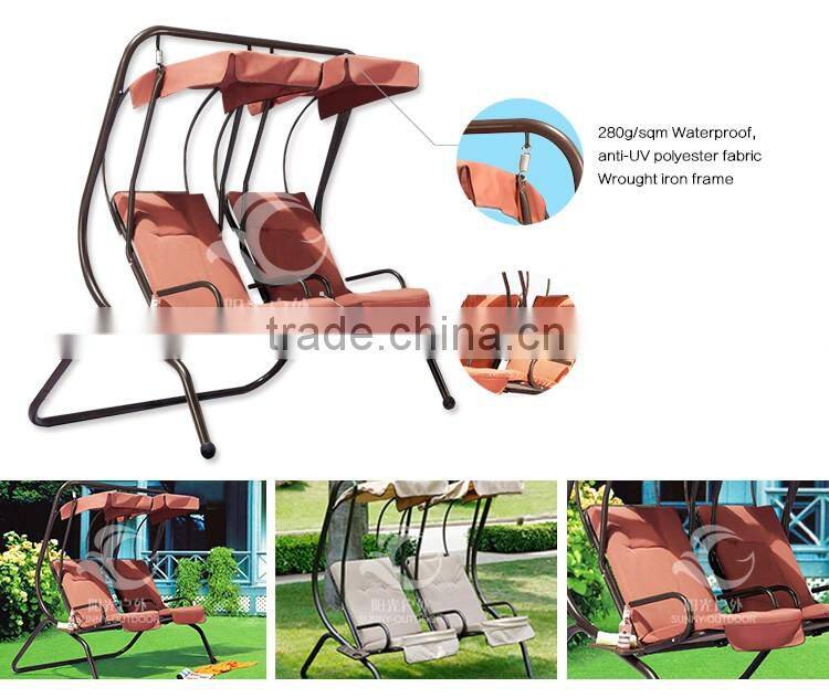 Manufacture outdoor furniture indian style patio swing chair with canopy
