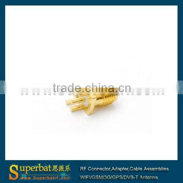 RP-SMA End Launch Jack(male pin) PCB Mount with solder post sma rf connector pcb