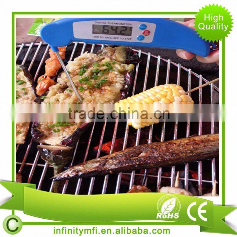 INDTH-881 Milk Water BBQ Electronic Digital Instant Read Thermometer Integral Folding Probe