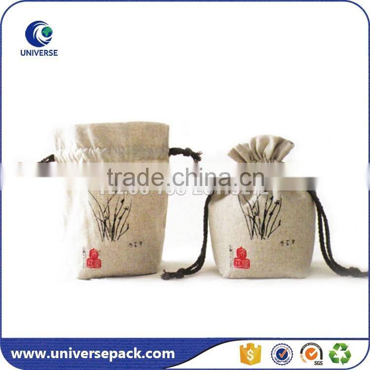 Custom linen bags full printed with drawstring