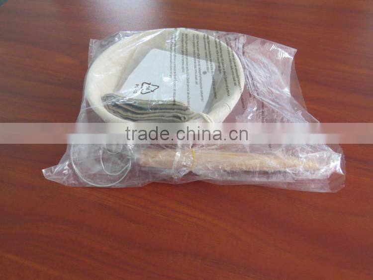 Rattan bread proofing banneton basket set-Banneton with liner+Silicone dough scraper+Dough whisk + Linen bread bag