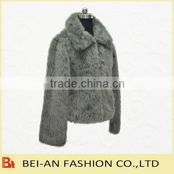 fashion lady's fake fur jacket