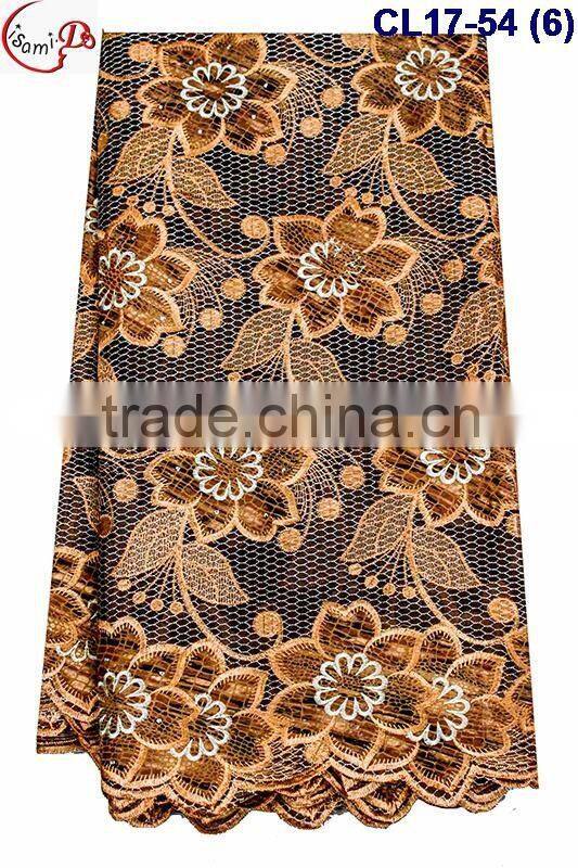 CL17-54 multicolor wonderful flower pattern Organza lace for Halloween dress french lace fabric