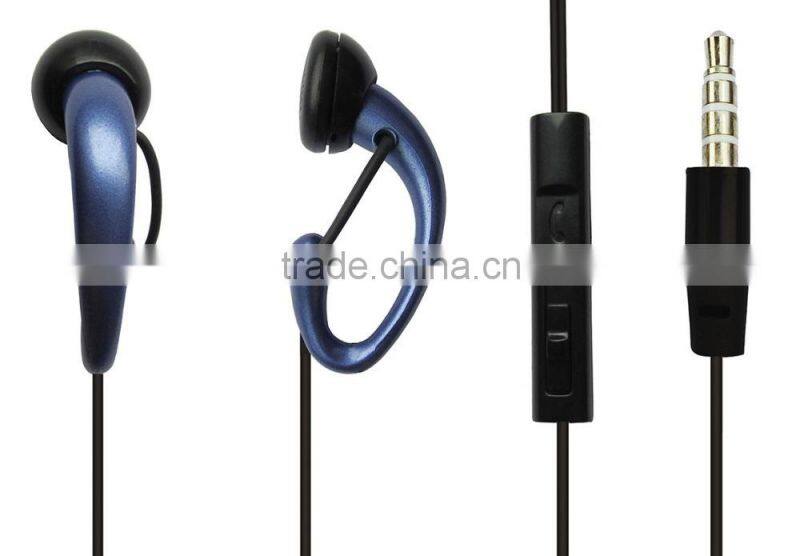 Cheap Radio earhook earphone/headphone with Mic