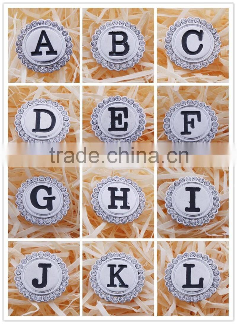New silver snap button Fashion alphabet bracelet accessories