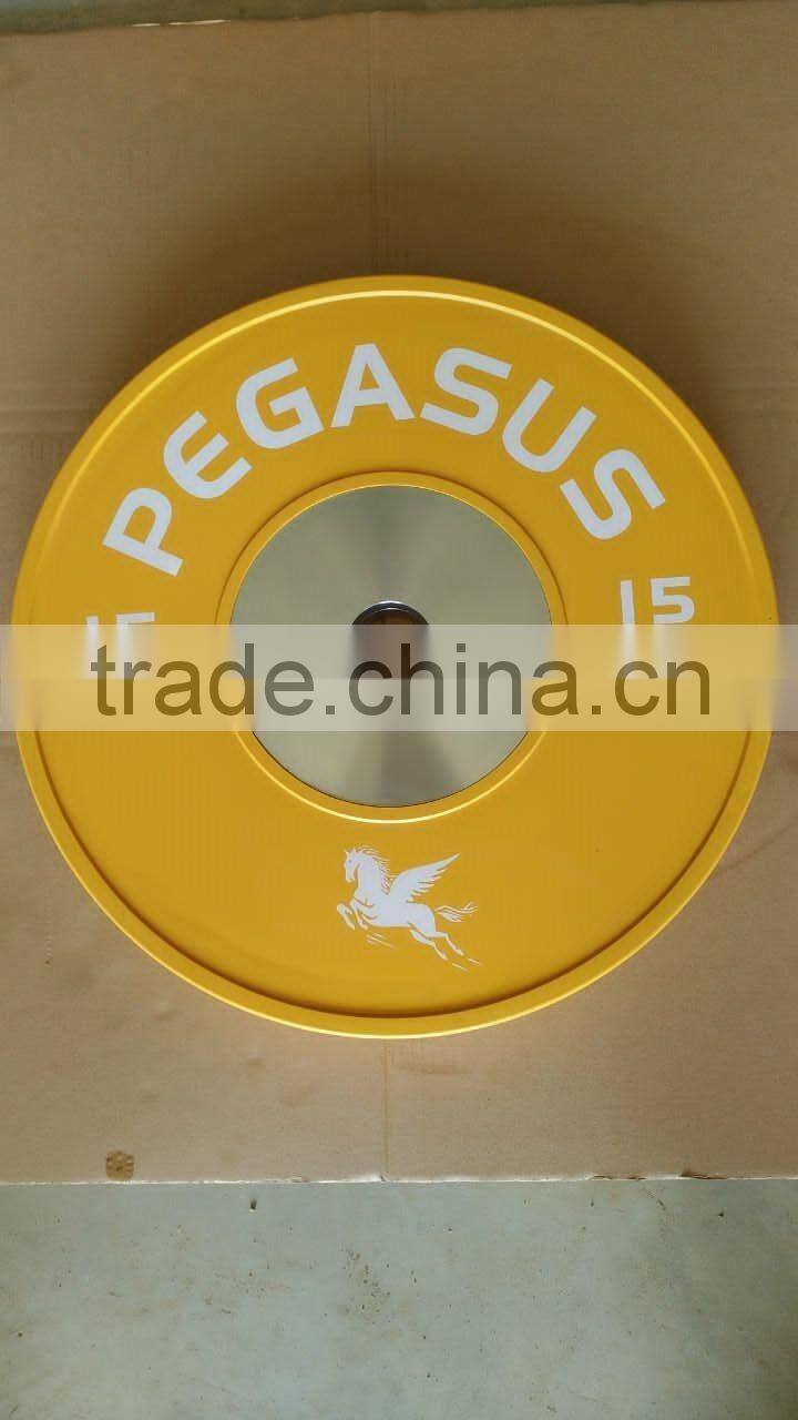 Crossfit 15kg yellow competition bumper plates