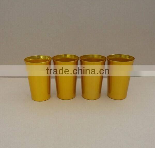 18oz anodized aluminium tumbler with gold color