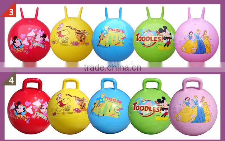 wholesale ecofriendly PVC jumping ball for kids with handle
