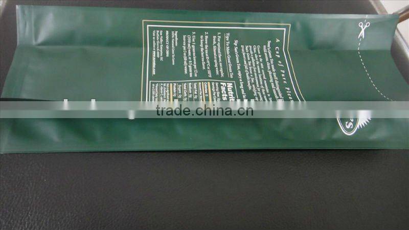 matte finish side gusseted bags for coffee beans