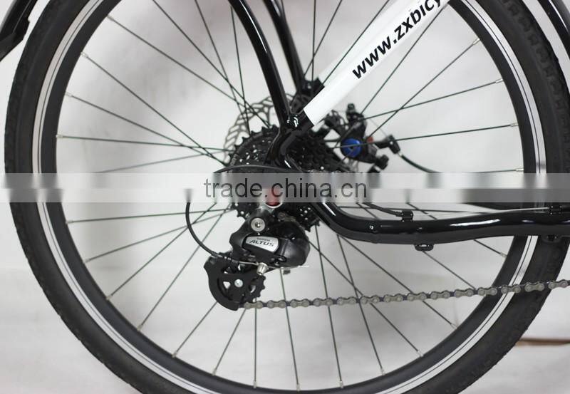 5) Aluminum alloy 6061 frame mechanical disc brake 26 inch 24 speeds hydraulic fork city bike with KENDA tyres