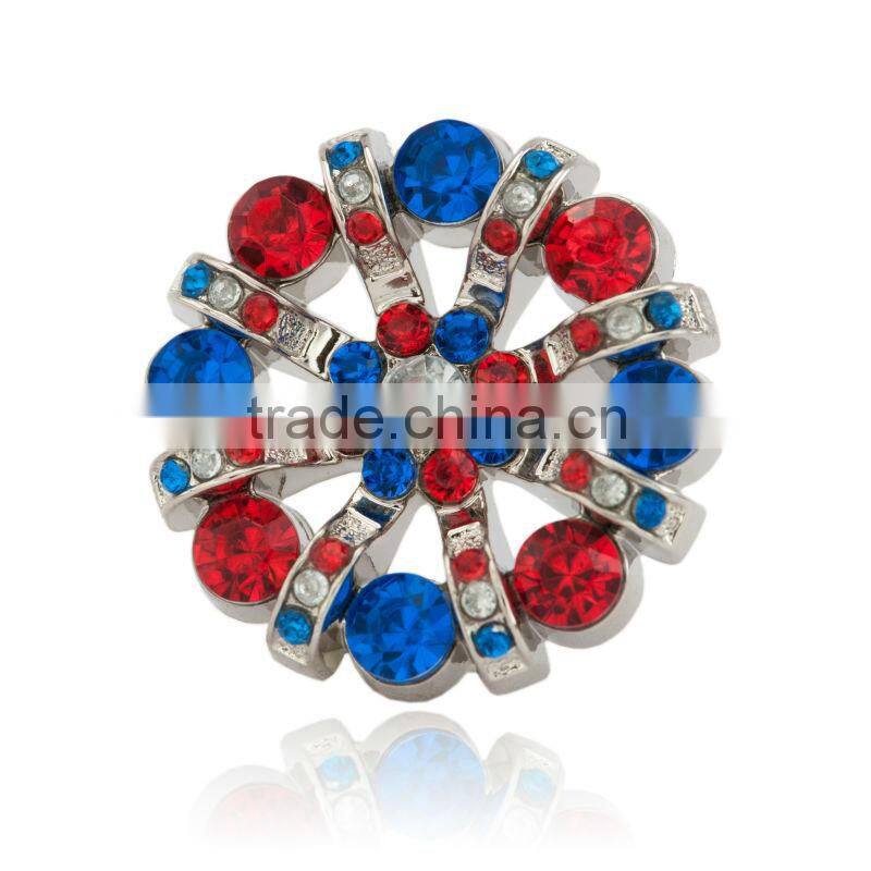 Wholesale Large Plastic Button with Rhinestone