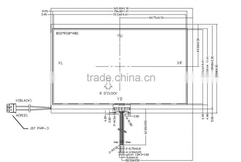 7 inch touch lcd RGB interface 7 inch 800x480 tft lcd display