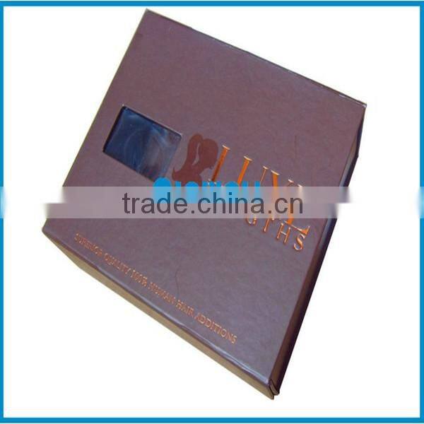 Folding human hair box