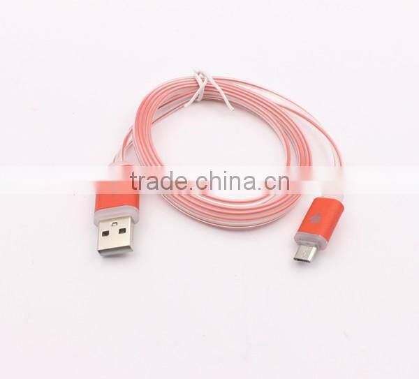 new 2016 led charging data cable flashing cable for usb cable