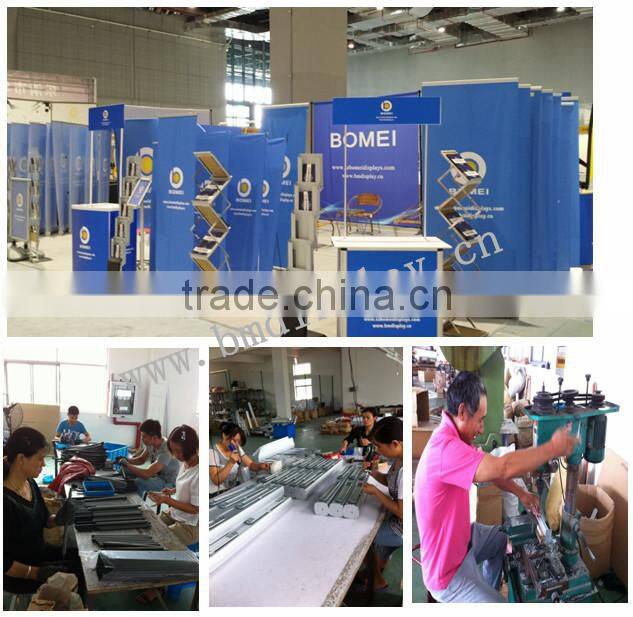 Portable folding A4/A3 magazine rack, PS/wood brochure holder