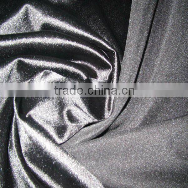 nylon and spandex shinny plain dyed satin fabric
