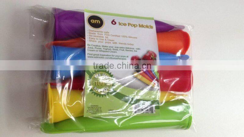 Home & Garden Ice Cream Tools set OF 6 silicone ice cream pop jelly mold