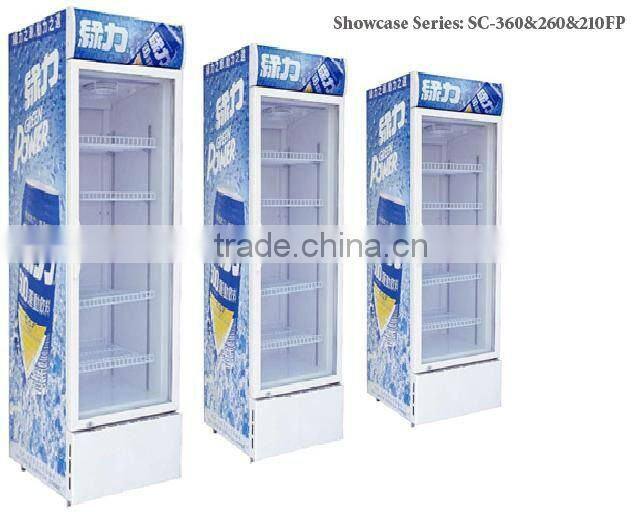 220L Upright commercial branding compressor fridge cooler