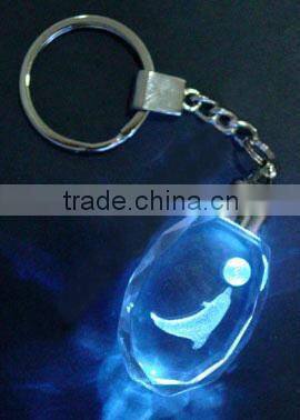 2016 wholesale 3d laser sandblasting graceful rose crystal keychain