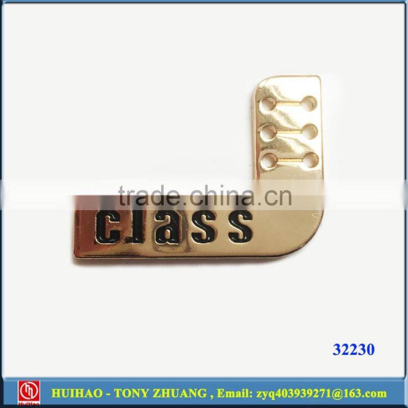 gold color metal decorative shoes label buckle 32231