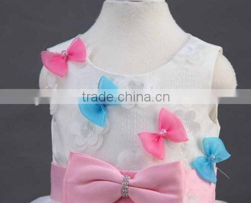Summer Hot Sale Bows Girls Dress Birthday Bows Girls Dress
