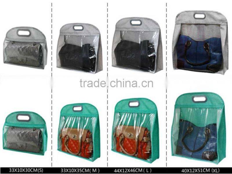 like-linen fabric hanging handbag ,storage basket