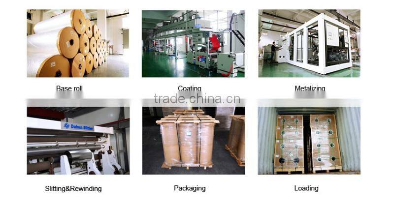 PET /BOPP Metalized Thermal Lamination Film for cake board,paper board