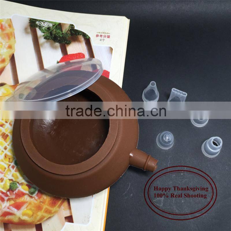 CTBED214 Silicone Macarons Decoration Pot Baking Special Tools Cake With 4 Decorating Nozzle