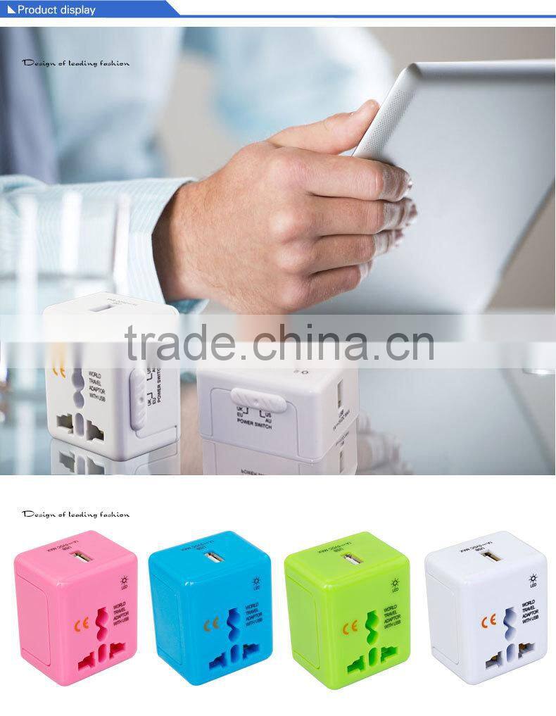Easy to take Mini Universal Travel Adapter with USB Charger