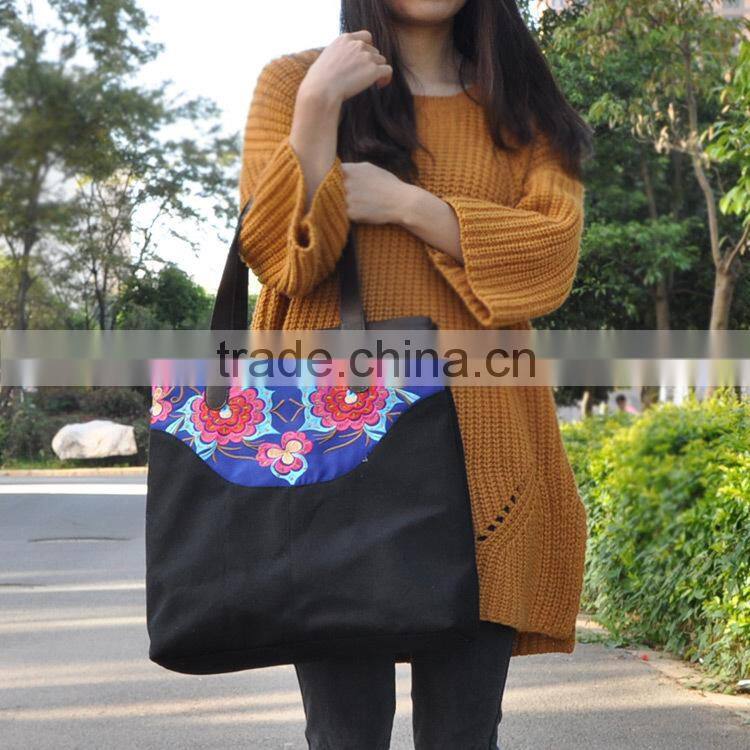 Beautiful ladies handbag China manufacturers wholesale canvas ladies' handbag at low price